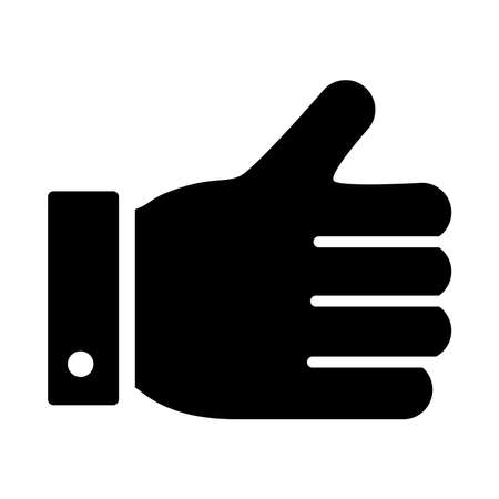 hand like social media marketing silhouette style icon vector illustration designのイラスト素材