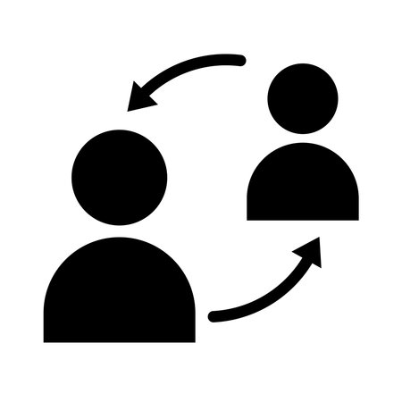 teamwork people with arrows crossed silhouette style vector illustration design
