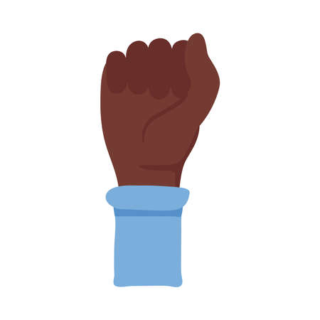 afro hand human fist protesting flat style vector illustration designのイラスト素材