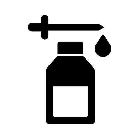make up bottle dropper silhouette style vector illustration designのイラスト素材