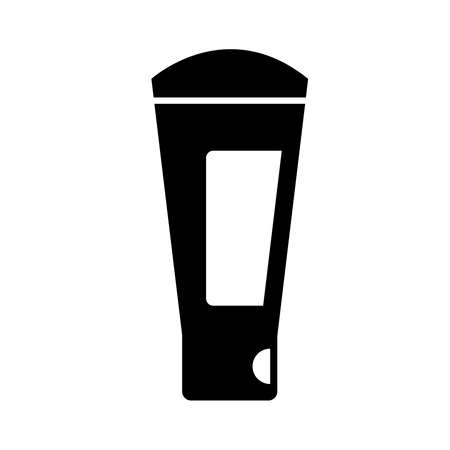 makeup cream tube product silhouette style icon vector illustration designのイラスト素材