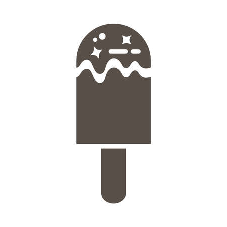ice cream slang silhouette style icon vector illustration designのイラスト素材