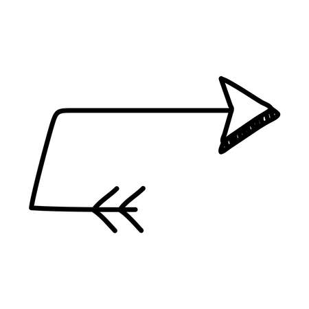 indian arrow right direction style line icon vector illustration designのイラスト素材