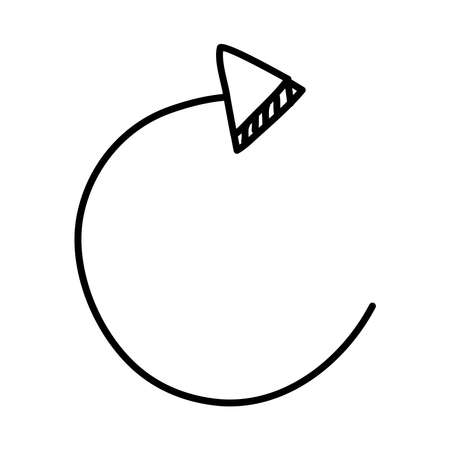 arrow thin direction reload line style icon vector illustration designのイラスト素材
