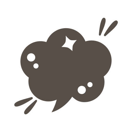 slang speech bubble expresion silhouette style vector illustration designのイラスト素材