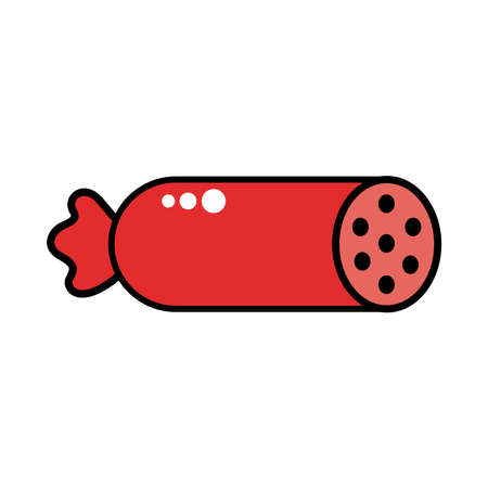 delicious sausages line and fill style vector illustration designのイラスト素材