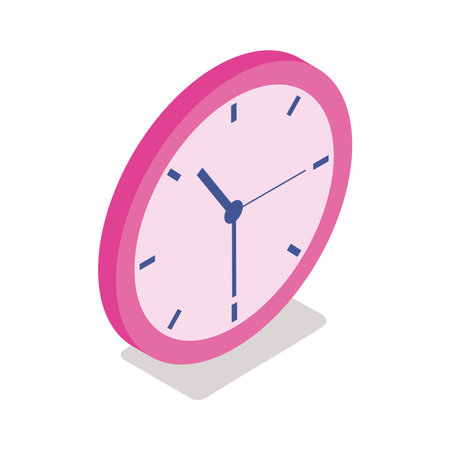 time clock isometric style icon vector illustration design