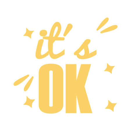 slang expresion its ok word silhouette style vector illustration designのイラスト素材