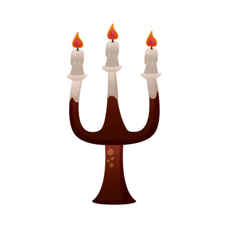 chandelier with candles degradient style icon vector illustration designのイラスト素材