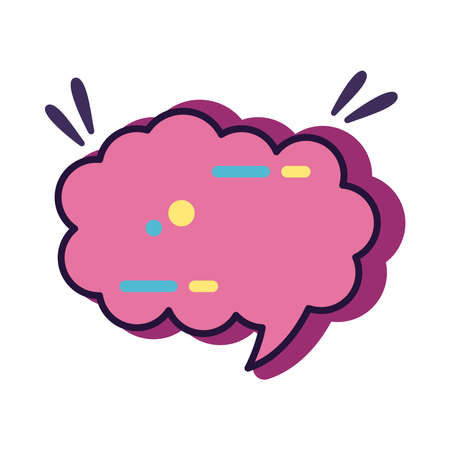 slang speech bubble expresion line and fill style vector illustration designのイラスト素材