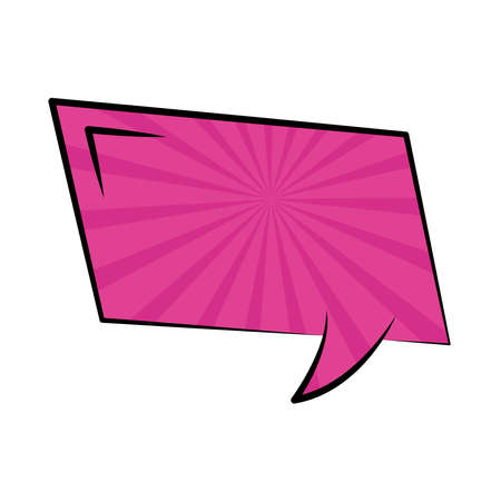 speech bubble pink expresion pop art flat style vector illustration designのイラスト素材