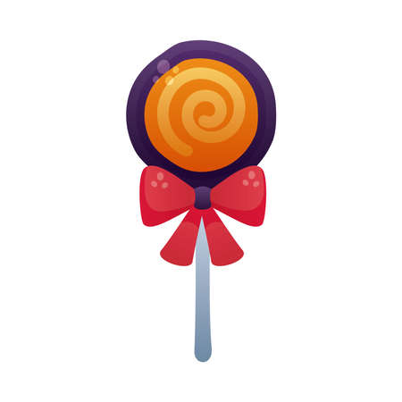 sweet lollipop halloween degradient style icon vector illustration designのイラスト素材