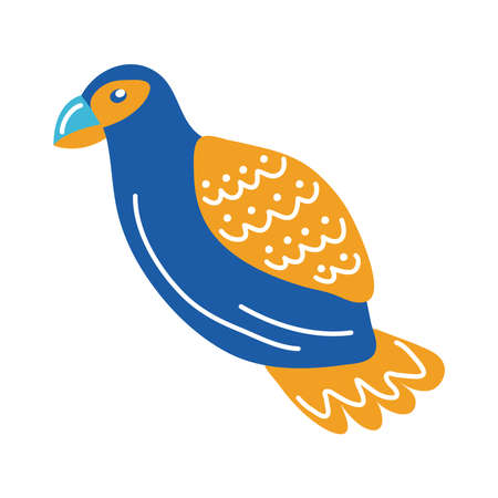 exotic mexican bird flat style icon vector illustration designのイラスト素材