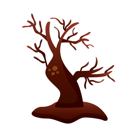 enchanted tree degradient style icon vector illustration designのイラスト素材