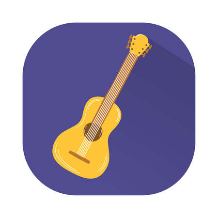 guitar musical instrument decorative icon vector illustration designのイラスト素材
