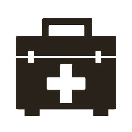 medicine drug kit silhouette style icon vector illustration designのイラスト素材