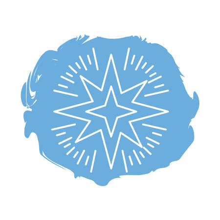 star zodiac symbol block style icon vector illustration designのイラスト素材