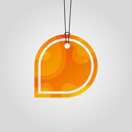 orange commercial tag with vibrant color vector illustration designのイラスト素材