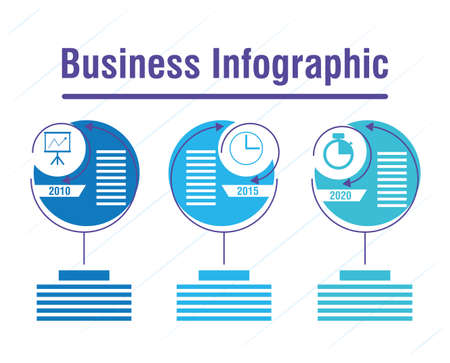 business infographic with years icons vector illustrationのイラスト素材