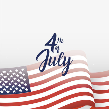 Flag design, Happy independence day 4th july and usa theme Vector illustration