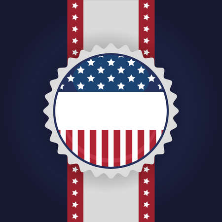 seal stamp design, Happy independence day 4th july and usa theme Vector illustrationのイラスト素材