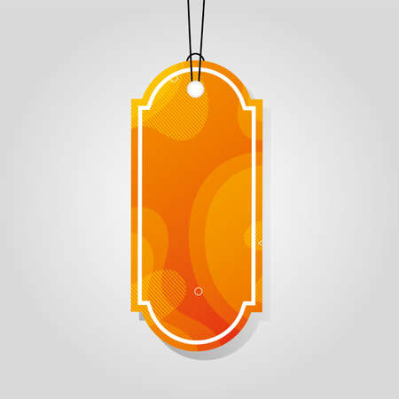 orange comercial tag with vibrant color vector illustration designのイラスト素材