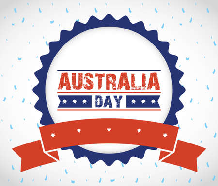 australia day celebration with seal vector illustration designのイラスト素材