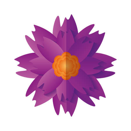 flower decoration ornament on white background vector illustration designのイラスト素材