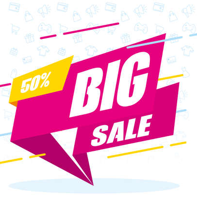 big sale commercial banner poster vector illustration designのイラスト素材