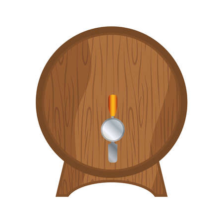 Beer barrel design, Pub alcohol bar brewery drink ale and lager theme Vector illustrationのイラスト素材