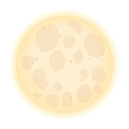 Moon icon of night bedtime sky space moonlight nature light lunar and science theme Vector illustrationのイラスト素材