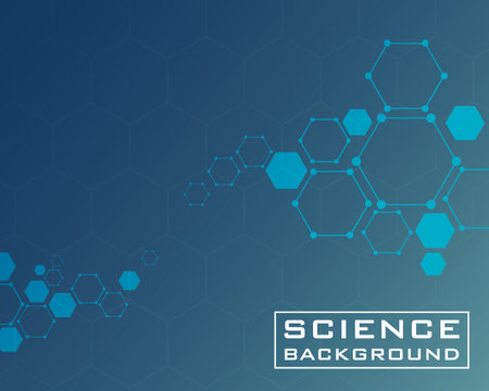 dark blue science background with lines structures vector illustration design