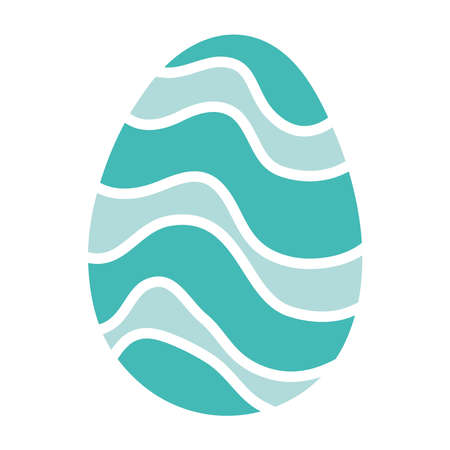happy easter egg paint with waves vector illustration designのイラスト素材