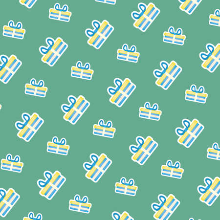 gifts boxes presents pattern background vector illustration designのイラスト素材