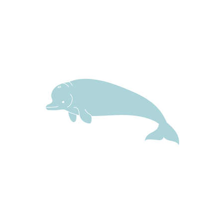 dolphin fish sea life animal isolated icon vector illustration designのイラスト素材