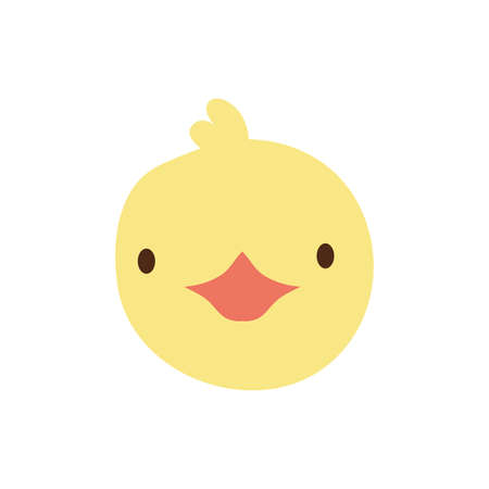 cute duck farm animal character vector illustration designのイラスト素材