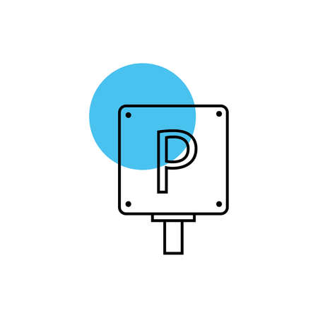 parking traffic signal isolated icon vector illustration designのイラスト素材