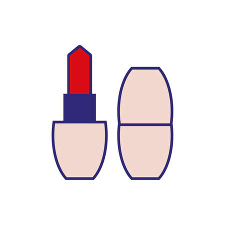 lipstick makeup product isolated icon vector illustration designのイラスト素材
