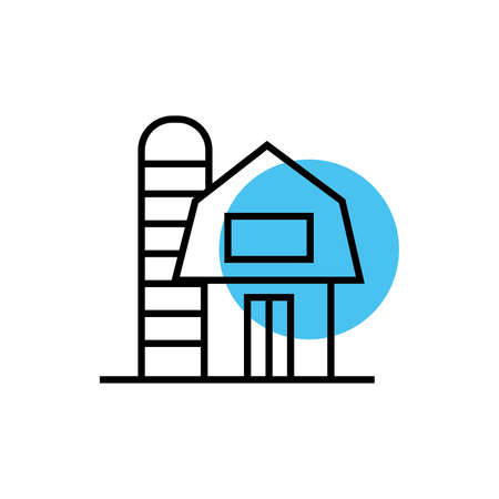 building front facade isolated icon vector illustration designのイラスト素材