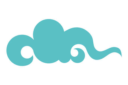 chinese cloud sky isolated icon vector illustration designのイラスト素材