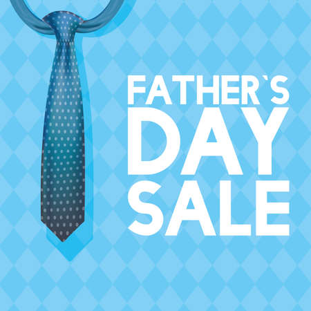 happy fathers day card with neck tie vector illustration designのイラスト素材