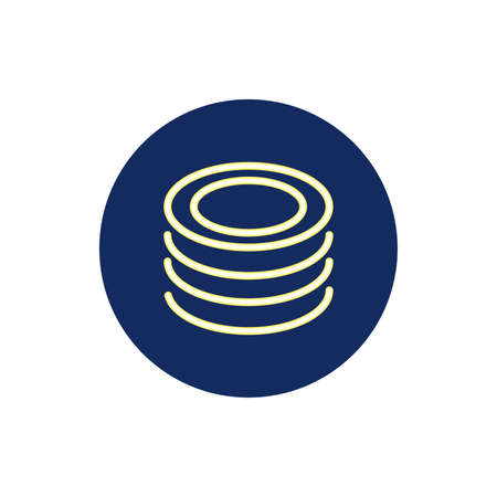 pile coins money dollars neon lights vector illustration designのイラスト素材