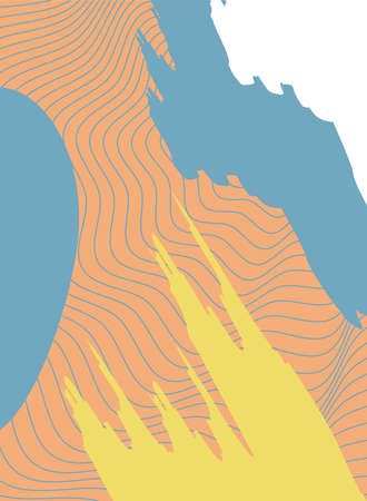 contemporary paint work art abstract style vector illustration designのイラスト素材