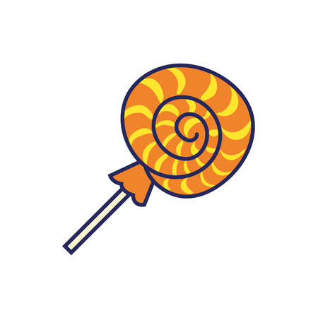 sweet spiral lollipop isolated icon vector illustration designのイラスト素材