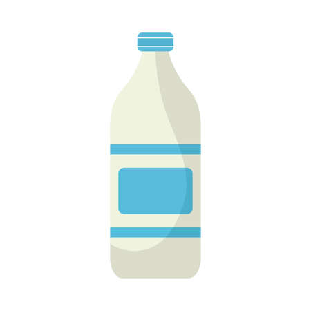 Milk bottle design, Liquid drink beverage breakfast fresh natural dairy and healthy theme Vector illustrationのイラスト素材