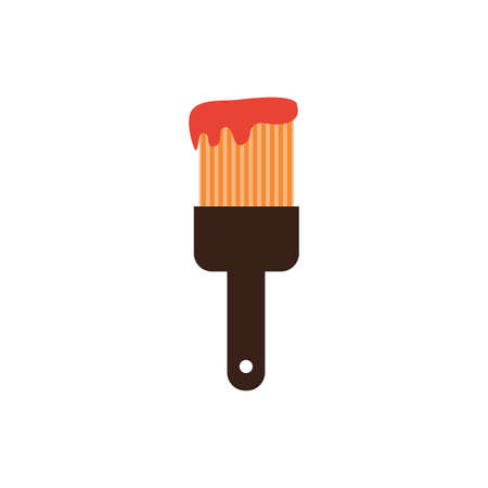 paint brush tool construction isolated flat style vector illustration designのイラスト素材