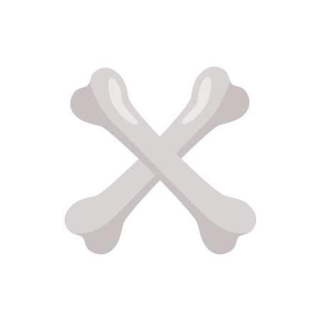 halloween bones crossed isolated icon vector illustration designのイラスト素材