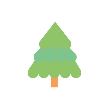 pine tree plant isolated icon vector illustration designのイラスト素材