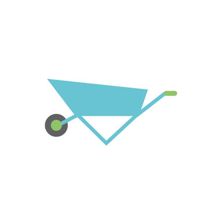 wheel barrow tool isolated icon vector illustration designのイラスト素材