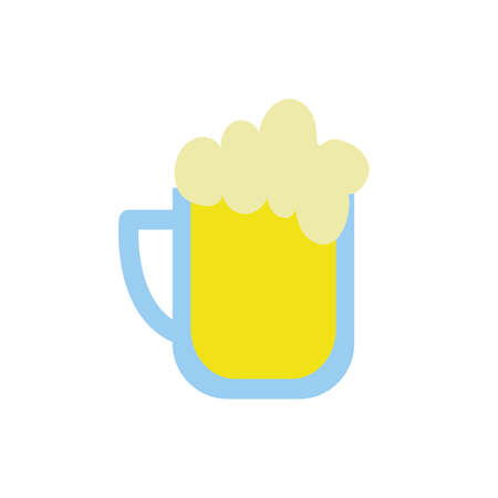 beer jar glass flat style icon vector illustration designのイラスト素材